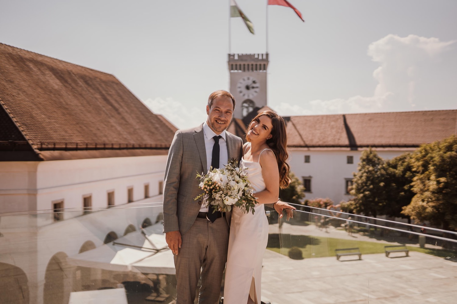 Slovenia Ljubljana Castle Porocni fotograf Wedding photographer